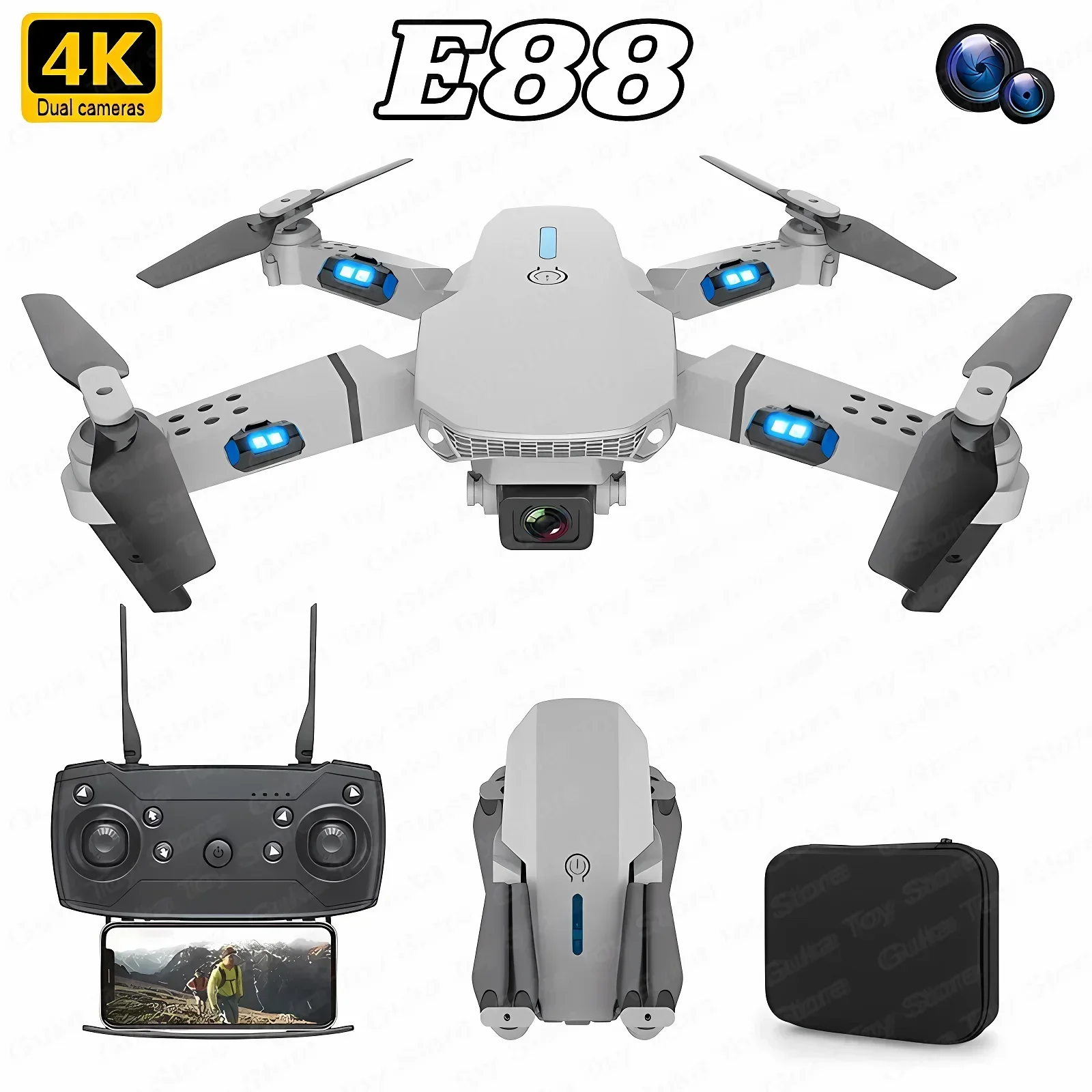 E88 Pro WIFI FPV Drone Wide An - đánh giá và giá Drone Rc E88 Pro