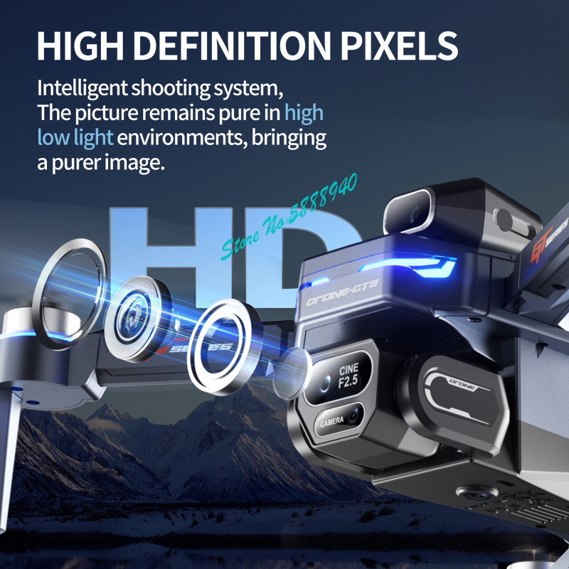 Brushless 8K ESC Three Camera  - đánh giá và giá Drone Rc Fpv Manual